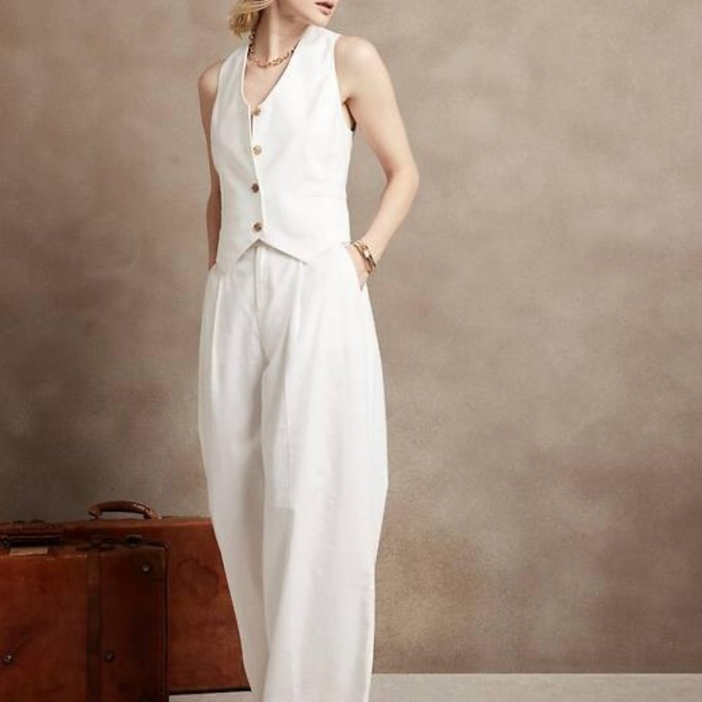 Pre-owned Banana Republic Linen Blend Vest/Pants Set
